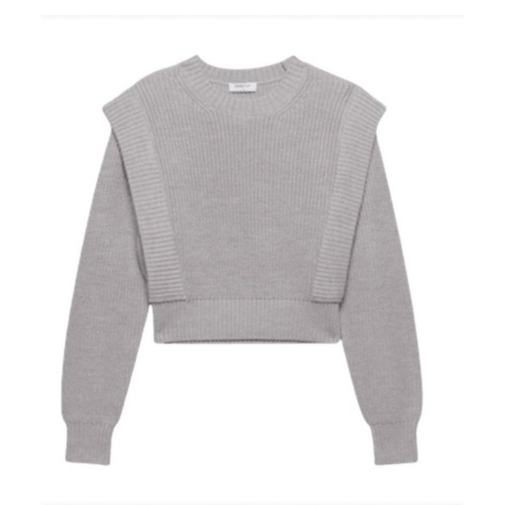 Babaton Aritzia Grazia Sweater 100% Merino Wool Light Gray Size XXS 2XS